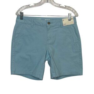 ANA Mid-Rise Midi Shorts Womens Size 4 Peaceful Blue New Summer